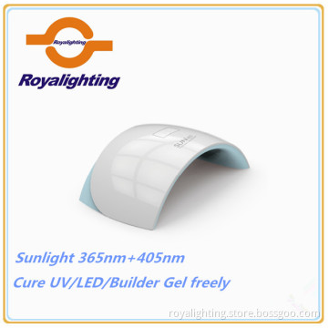 White/ pink/ blue color 24W ultraviloet lamp gel nail led lamp dryer